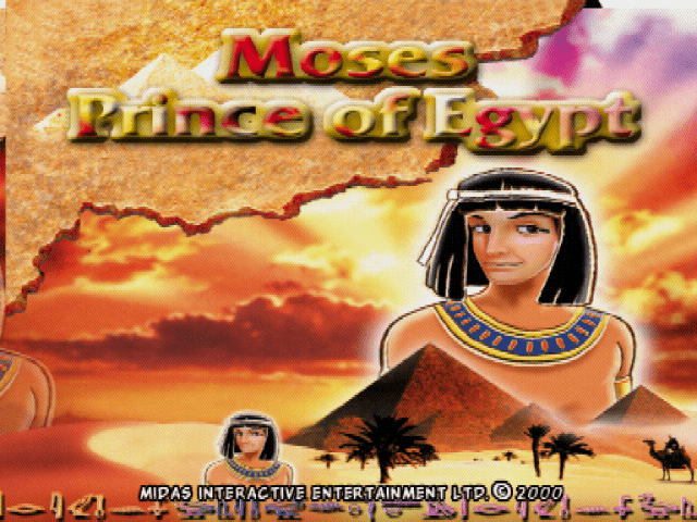 Moses Prince of Egypt title screen for Playstation